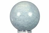 Polished Blue Calcite Sphere - Madagascar #277153-1